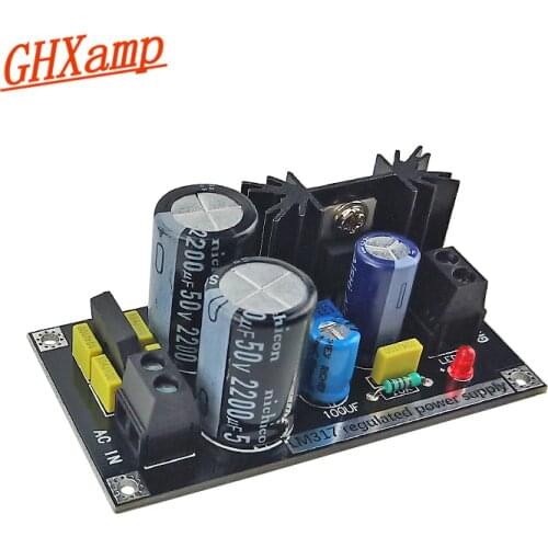 Ghxamp LM317 Adjustable Regulator Power Supply Board Linear Regulator With Rectifier Filter AC5V-20V IN ,DC1.25V-30V Out