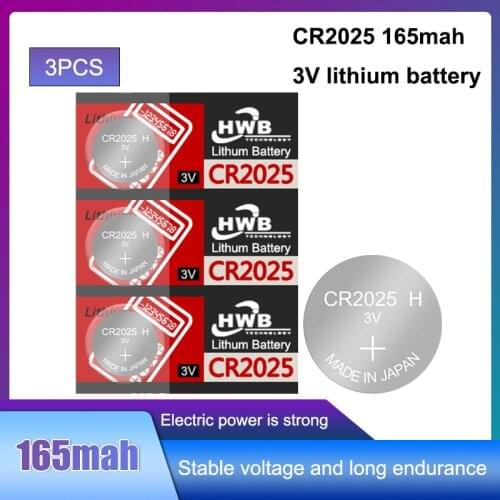 3PCS/LOT cr 2025 3V Lithium Coin Battery Original For maxell cr2025 Button Cell Batteries For Watch Calculator Weight Scale
