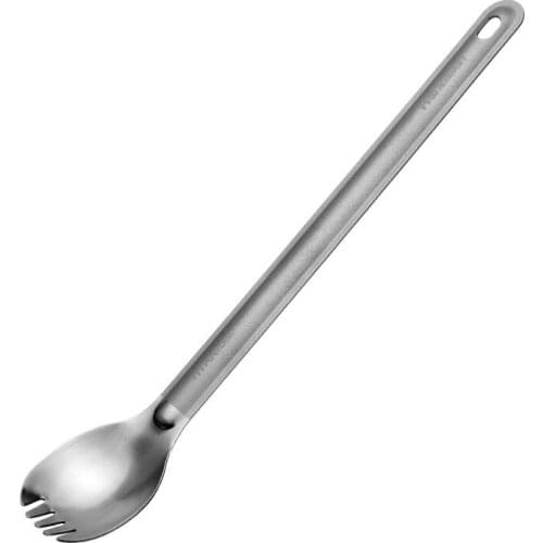 WolFAce Titanium Long Handle Spoon Tableware Portable Camping Cutlery Convenient Titanium Spork Environmental Titanium Fork 2020
