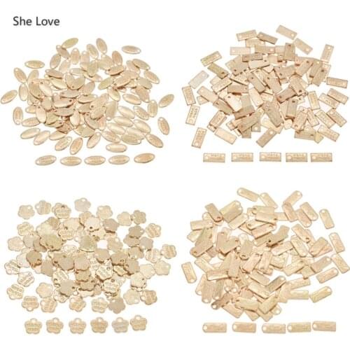 Chzimade Gold Color Handmade Letter Metal Labels Tags Small Garment Hand Made Label For Bags DIY Sewing Accessories