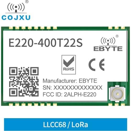 LoRa LLCC68 433MHz Module 470MHz 22dBm cojxu E220-400T22S Long Range IPEX/Stamp Hole UART WOR Wireless Transmitter Receiver