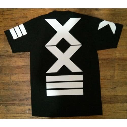 New Stars Jersey T shirt Stripes Hip Hop Cross T-shirt Rap Urban Streetwear Tyga Tees Top Cotton Short Sleeve Tshirt