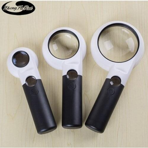 New Ring Led Double Magnification Magnifying Glass Manual High Power Magnifying Glass with Light CH75-10L Magnifying Glass