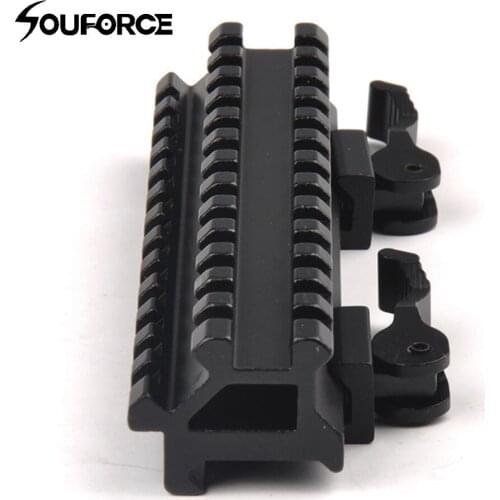 New Tactical Riser Mount Quick Detach Double Rail 20mm Standard Picatinny Rail Fit for Hunting Rifle Airsoft of Gun Accessories