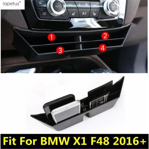 Lapetus Accessories Fit For BMW X1 F48 2016 - 2020 Central Console Multifunction Container Storage Box Phone Tray Accessory Kit
