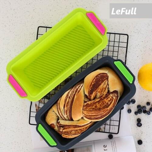 Rectangular Silicone Toast Bread Pan Multicolor Non-stick Baking Silicone Cake Mold Food Grade Binaural Toast Bread Mould