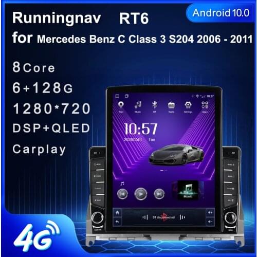 Runningnav For Mercedes Benz C Class 3 W204 S204 2006-2011 Tesla Type Android Car Radio Multimedia Video Player Navigation GPS