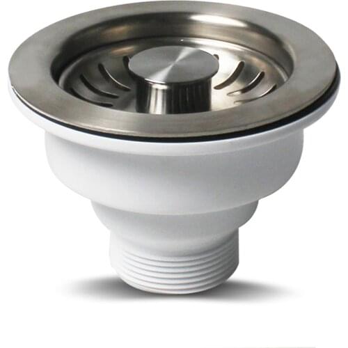 Talea 114mm Flange Drain Waste kitchen sink drain stopper filter silver stainless steel basin drain strainer stopper XK362C003
