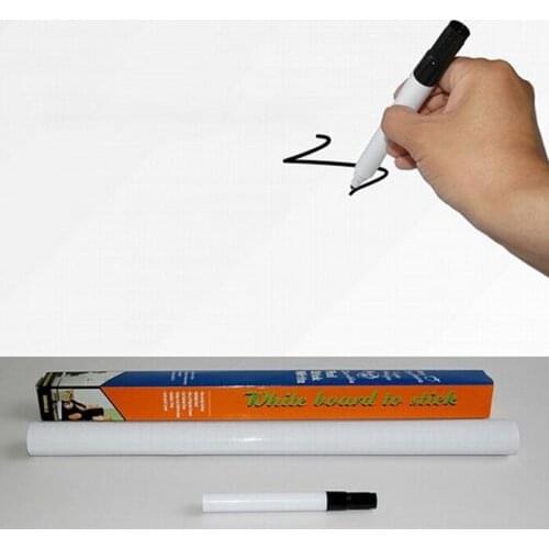 SOSW-Peel and Stick Whiteboard PVC Sticker Free Marker Pen 45cmx200cm