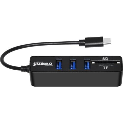 Type C Hub 2.0 Multi USB 2.0 Hub USB Splitter TF SD Card Reader All In One For PC Computer Accessories