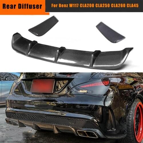 W117 Car Rear Bumper Lip Diffuser for Mercedes-Benz CLA-Class C117 CLA250 CLA260 CLA45 AMG Sedan 2013 - 2014 Rear Bumper Lip