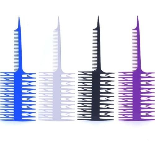 1pcs Women Updo Big Tooth Comb Hair Dyeing Tool Salon Professional Fish Bone Shape Comb Hair Dyeing Sectioning Highlighting Comb