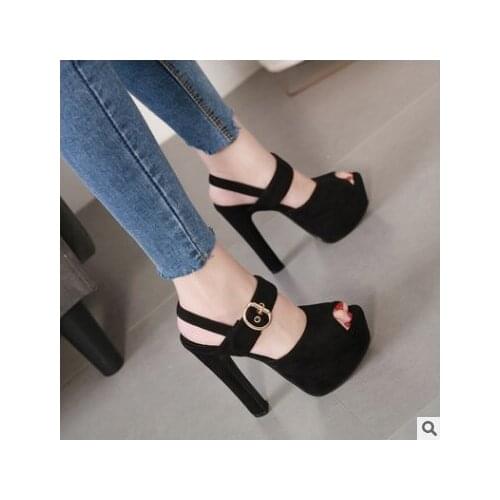 Chunky sandals Woman Square Heel Sandals Open Toe High Heels Platform Sandals Shoes Woman High Heel 2021 sapatos feminino