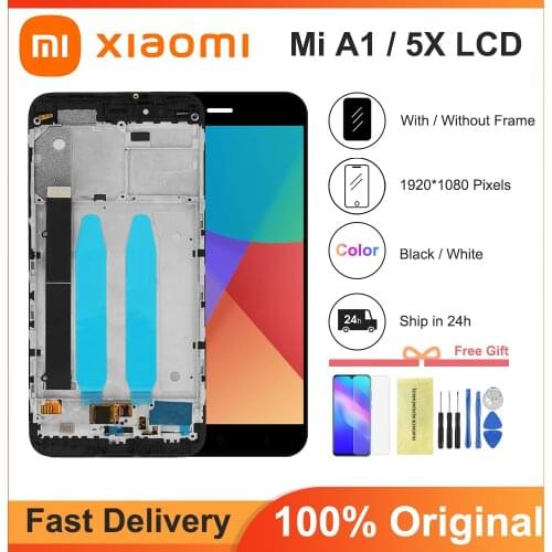 For Xiaomi Mi A1 LCD Display with Frame Screen+Touch Panel For Xiaomi MiA1 Mi5X LCD Display Digitizer Touchscreen Repair Parts