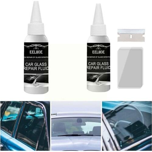 1 Set Car Windshield Repair Tool DIY For Car Window Winscreen Crack Glass Glue Tool Scratch Glass Auto Repair Curing Restor R8G9