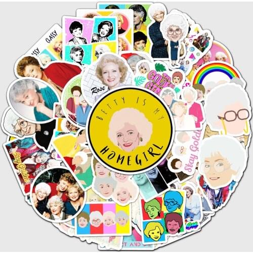 10/50Pcs The Golden Girls Anime Stickers Graffiti for Laptop Guitar Motorcycle Skateboard Luggage Waterproof Decal Toys