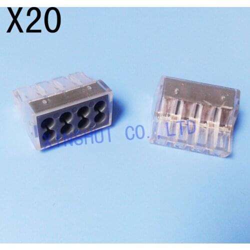 20Pcs PCT-108( 773-108) Push wire wiring connector For Junction box 8 pin conductor cable connector