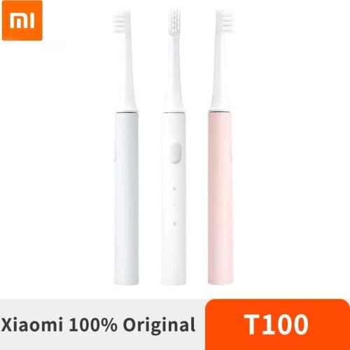 2021 Orignal Xiaomi Mijia Sonic Electric Toothbrush Mi T100 Tooth Brush USB Rechargeable IPX7 Waterproof Travel Home Fast Ship
