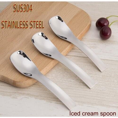 304 Stainless Steel Tableware Iced Cream Spoon Private Household Spoon For Children Stainless Steel Spoon Dinnerware Soup Spoon