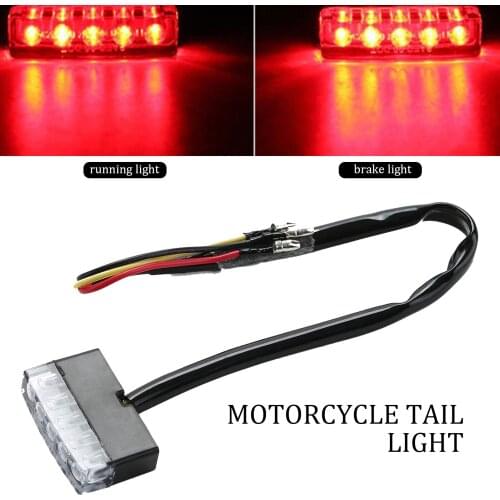 5W Motorcycle Scooter ATV Bike Red Rear Tail 12V Mini 5 LED Universal Low Consumption Stop Brake Light Lamp