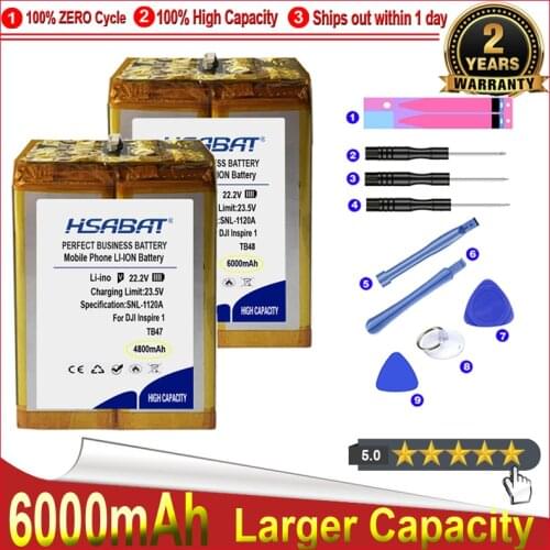 HSABAT 0 Cycle 4800~6000mAh Battery for DJI Inspire 1 TB48 TB47 Intelligent Flight High Quality Replacement Accumulator