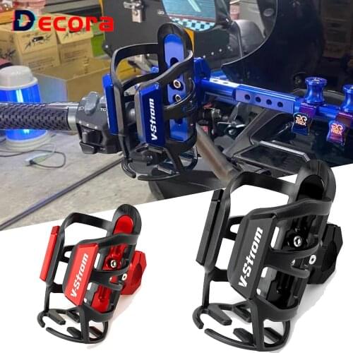 For SUZUKI VSTROM DL 250 650 1000 V-Strom 650/XT 1000/XT Motorcycle CNC Aluminum Beverage Water Bottle Drink Cup Holder Mount