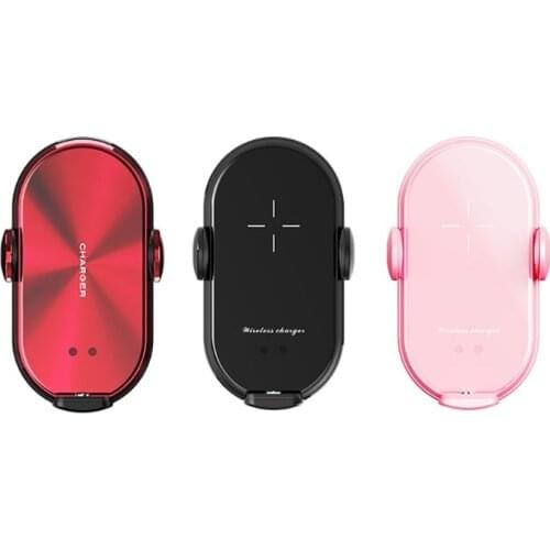 Auto Clamping 10W Car Wireless Charger Air Vent Phone Mount Holer with 3pcs Magnetic Plug for Iphone Mobile Cellphones