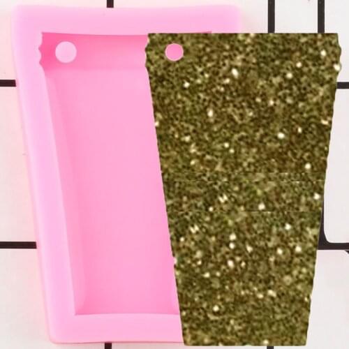 Shiny Glossy Water Cup Silicone Molds Epoxy Resin Craft Keychain Moulds Polymer Pendant Clay Mould DIY Handmade Mold