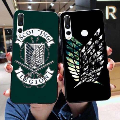 Attack on titan emblem badge logo Phone Case Huawei Y6P Y8S Y8P Y5II Y5 Y6 2019 P Smart Prime Pro