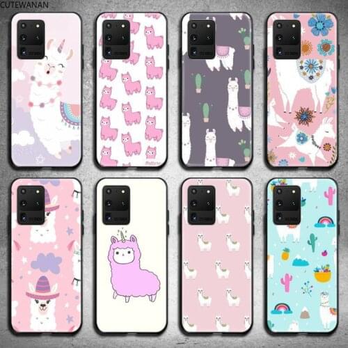 Llama Alpaca pattern Phone Case For Samsung Galaxy S21 Plus Ultra S20 FE M11 S8 S9 plus S10 5G lite 2020