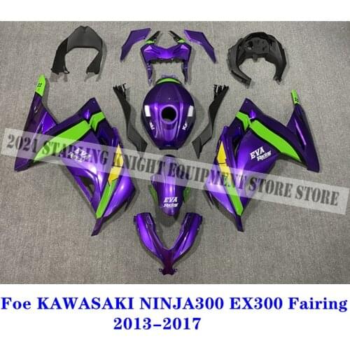 For Kawasaki NINJA300 EX300 NINJA250 Ninja 300 13-17 NINJA Sticker Fairing Kit Fit ABS Plastic Racing Fairing High Quality EVA