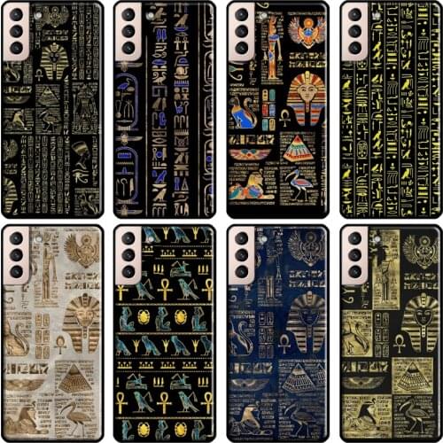 Ancient Egyptian Hieroglyphic Soft Cover For Samsung Galaxy S20 FE S8 S9 S10 Plus Note 10 Note 20 S21 Ultra Back Case