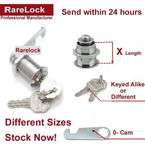Security Drawer Cam Lock Keyed Alike For Door Mailbox Cabinet Tool Box with 2 Keys DIY Furniture Hardware