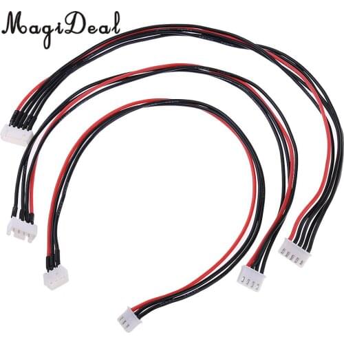 MagiDeal Professional 2S 3S 4S 300mm Metal Lipo Balance Wire Extension Charged Cable for RC Cars Planes Toys Battery Charger