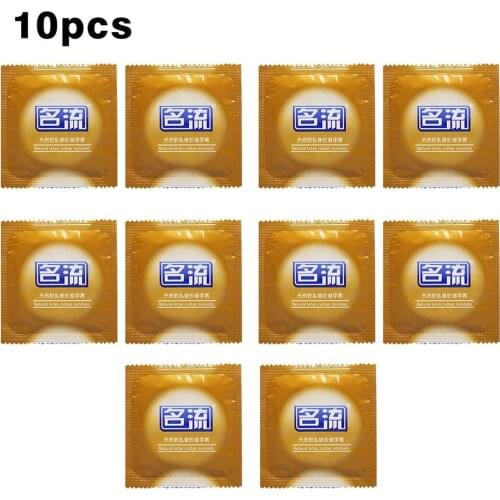 Mingliu 10 PCS Dotted Thread Ribbed G Point Latex Condoms Big Particle Condom for Men Sex Products penis sleeve male masturbator