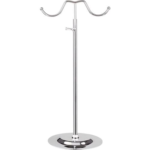 Metal Handbag Rack Women Bag Display Stand Double Hook Adjustable Stainless Steel Holder