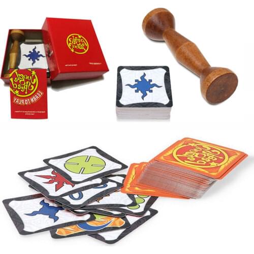 2019 board game brown wood jungle token run fast pair speed forest for family party fun cards game English Spanish rules