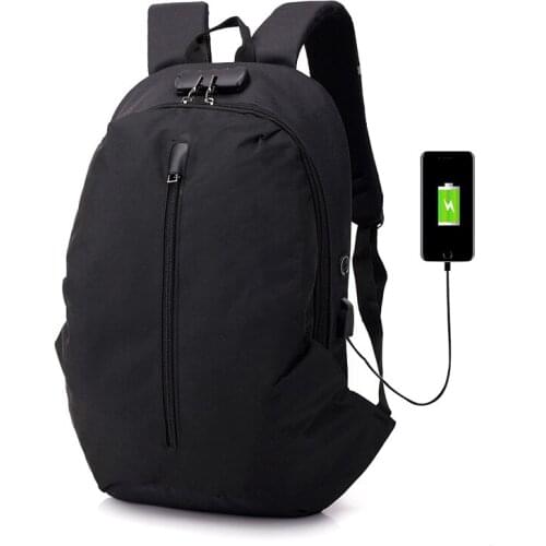 Laptop Backpack Nylon USB Charge Multifunctional Rucksack Schoolbag Hiking Travel Shoulder bag
