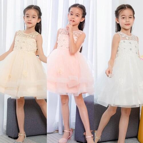 Flower Girls dress For Girls clothes Kids Clothing Satin Elegent Lace cutout Shoulderless Girls Dresses for Party Custumes