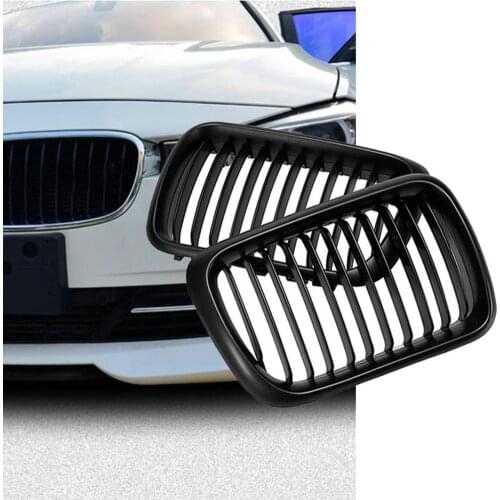 1 Pair Car Grilles Mesh Matte Black Front Grill 51138122237 51138195152 for BMW 3 Series E36 97-99 Car Accessories Exterior