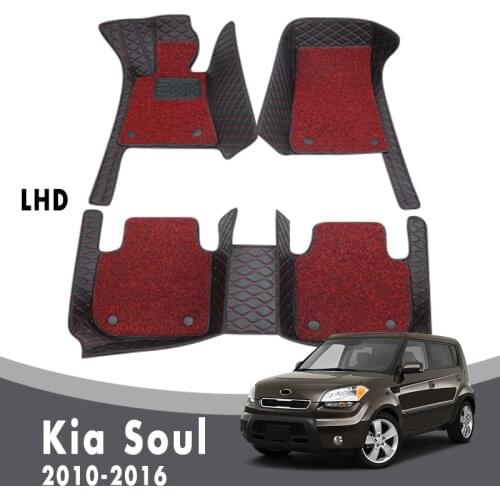 Luxury Car Floor Mats For Kia Soul 2016 2015 2014 2013 2012 2011 2010 Carpets Custom Auto Styling Foot Pads Accessories Interior