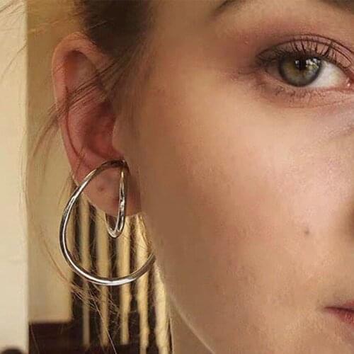 2020 New Geometric Irregular Twisted Curve Ear Clips Cartilage Earring Cuffs Non Piercing Earrings Women Fashion Jewelry