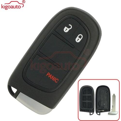 Kigoauto 68159657 GQ4-54T for Chrysler Dodge Jeep Cherokee 2+1 Button Smart Key Case 2014 2015