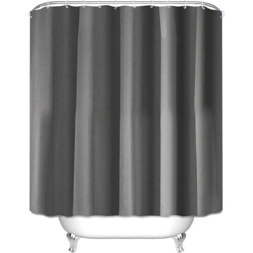 Bathroom Waterproof Polyester Shower Curtain Hi Quality Solid Color Shower Curtain Copper Buckle Shower Curtain Bath Products