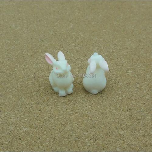 1pcs/lot resin solid pink eye rabbit 14mm fairy garden gnome moss terrarium decor crafts bonsai home DIY A108-8