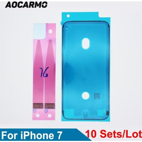 10 Set/Lot Aocarmo For iPhone 7 4.7" 7G LCD Display Screen Adhesive + Battery Anti-Static Sticker Glue Tape Replacement