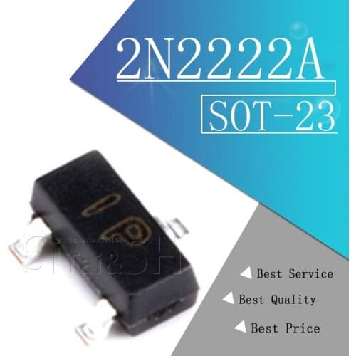 100pcs 2N2222A 2N2222 1P MMBT2222A SOT-23 SMD transistor