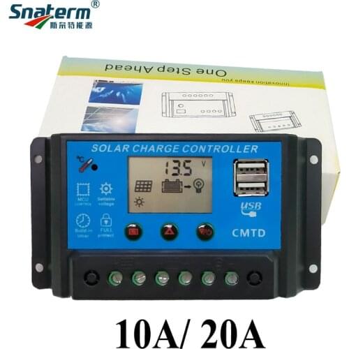 12V 24V Auto 20A 10A Solar PV Charge Controller PWM Solar Battery Charger Solar PV Regulators CMTD-A2410/ CMTD-A2420