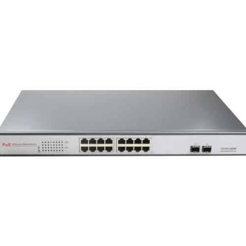10/100/1000 Mbps 16 Port & fiber Uplink PoE Switch