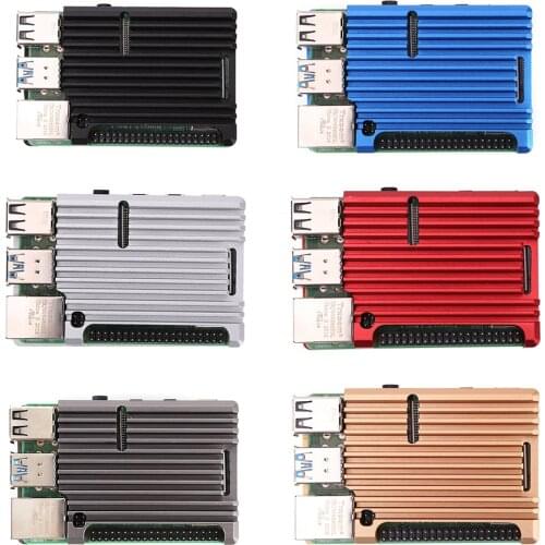 Aluminum Case Metal Shell Enclosure Housing Tools for Raspberry Pi 4 Model B B+ Desktop Computer Accessories